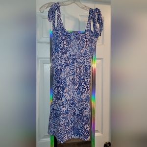 Lilly Pulitzer Kailua Smocked Dress, Calla Lilly Pink High Tides Good Vibes